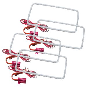 GMC Sierra Headlight Halo Kit - ORACLE Lighting - New Square Ring Design - White - `07-`13